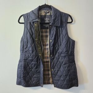 L.L. Bean Navy Quilted Vest